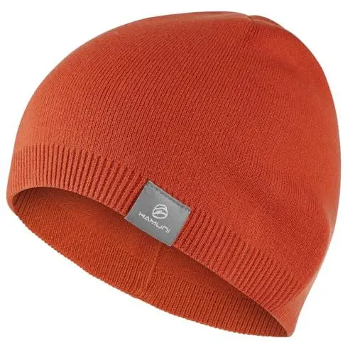 Produktbild: YANIKY Strickmütze Damen Thermo Winter Mütze Herren Beanie Mütze Weich Sportmütze Atmungsaktiv Wintermütze für Herren und Damen (Orange Rot)