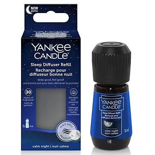 Produktbild: Yankee Candle Calm Night Raumspray-Nachfüllpack, Glas, Blau-Schwarz, Sleep Diffuser Refill