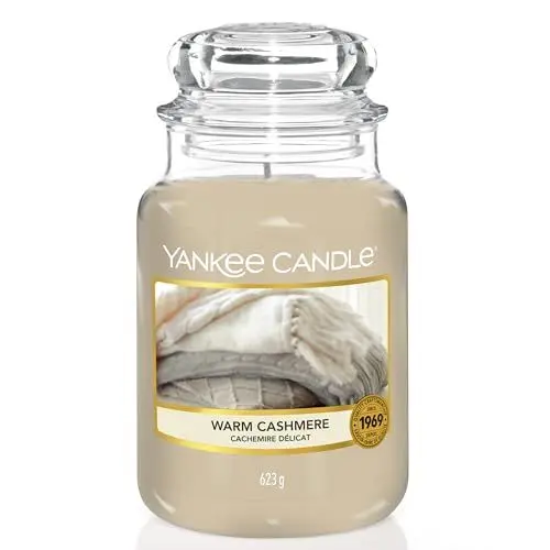 Produktbild: Yankee Candle Duftkerze im Glas (groß) | Warm Cashmere | Kerze mit langer Brenndauer bis zu 150 Stunden | Perfekt zum Muttertag | Geschenke für Frauen