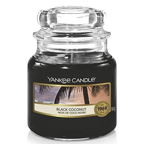 Produktbild: Yankee Candle Duftkerze im Glas (klein) | Black Coconut | Brenndauer bis zu 30 Stunden
