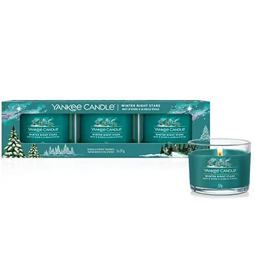 Produktbild: Yankee Candle Duftkerzen-Geschenkset | Winter Night Stars | Soja-Wachs-Mix | 3 Stück