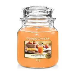 Produktbild: Yankee Candle Farm Fresh Peach Duftkerze, Glas, Orange, 10.7 cm