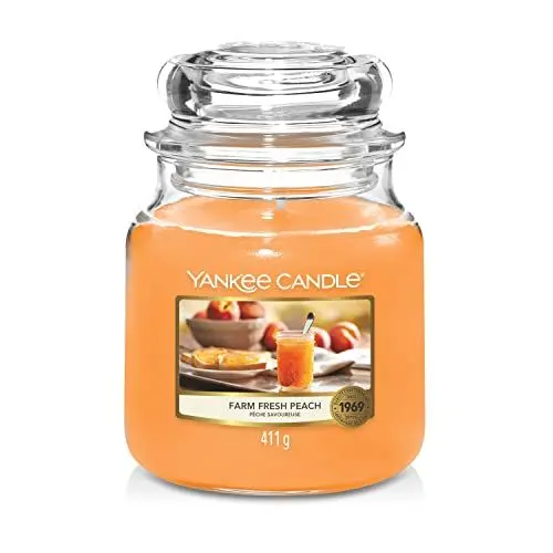 Produktbild: Yankee Candle Farm Fresh Peach Duftkerze, Glas, Orange, 10.7 cm