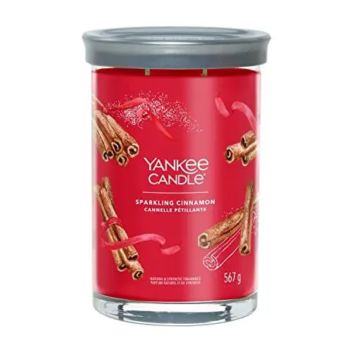 Produktbild: Yankee Candle Signature Duftkerze ·· große Tumbler-Kerze mit langer Brenndauer „Sparkling Cinnamon“ ·· Soja-Wachs-Mix