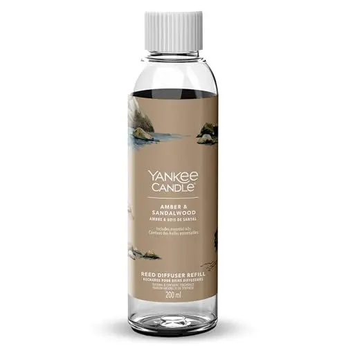 Produktbild: Yankee Candle Signature Nachfüllung für Diffusor mit Rattanstäbchen | Amber & Sandalwood | 200ml | bis zu 20 Wochen Duft Frauen