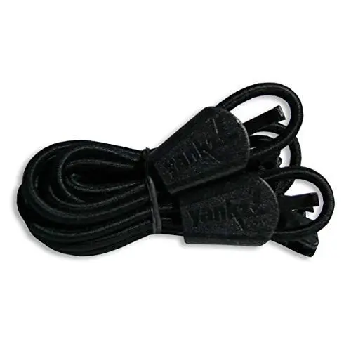 Produktbild: Yankz Sure Lace Runde elastische Schnürsenkel, Unisex-Erwachsene Herren, Schwarz/Schwarz, Einheitsgröße