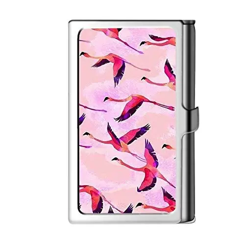 Produktbild: Yanteng Design Splitter Visitenkartenhalter, Metall Edelstahl Name Brieftasche Kredit Fall Für Männer & Frauen-Wilde Gans