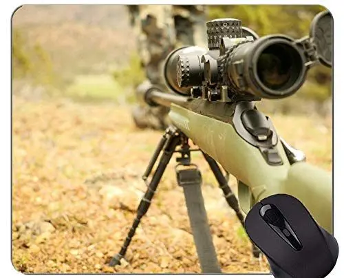 Produktbild: Gaming Mousepad Custom, Guns Tea Party Hunt rutschfeste Gummibasis Mousepad