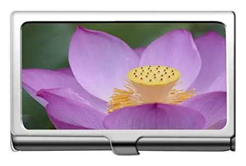 Produktbild: Yanteng Liebe Lotus Blätter Floral Professional Visitenkartenhalter-Lotus Credit Card Id Fall/Inhaber/Karten Fall