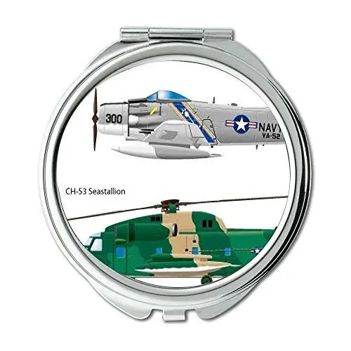 Produktbild: YENDOSTEEN Militärflugzeug Bilder frei, Spiegel, Compact Mirror, Straßenkämpfer Cosplay, Taschenspiegel, tragbarer Spiegel