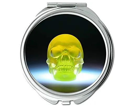 Produktbild: YENDOSTEEN Spiegel, Kleiner Spiegel, schädel skulptur Glas, taschenspiegel, 1 X 75X Vergrößerung