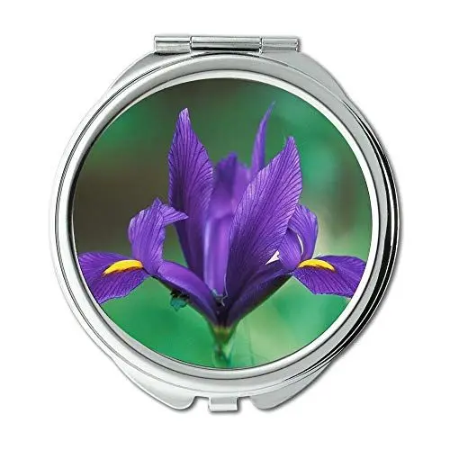 Produktbild: YENDOSTEEN Yanteng machte Desktop Iris Natur Blumen Brieftasche Spiegel, Schminkspiegel, Taschenspiegel (Portable Spiegel)