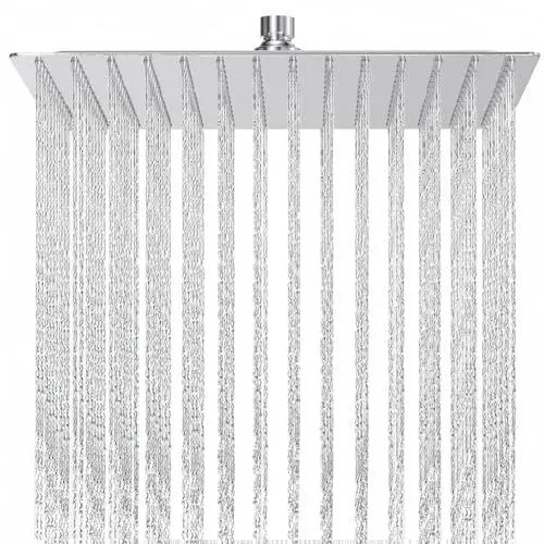 Produktbild: 12 Zoll Regendusche Duschkopf, 304 Edelstahl Regenduschkopf Verstellbarer Kopfbrause mit Anti-Kalk-Düsen, Wassersparend Brausekopf Quadrat Einbauduschköpfe mit Poliert Spiegeleffekt für Bad (30CM)