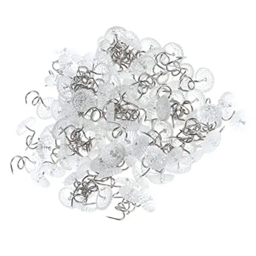 Produktbild: HOMSFOU 150 Stück Feste Blechnägel Polster Pins Für Hussen Betteinsatz Clips Bett Blatt Pins Bett Abdeckung Halter Spirale Push- Pin Plastik Kissenbezug Schieberegler Drehen