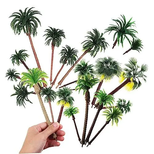 Produktbild: Yardenfun Künstliche Palmen 19-teilige Palmenmodelle Palmendekorationen Für Die Landschaft Mini-palmenornamente