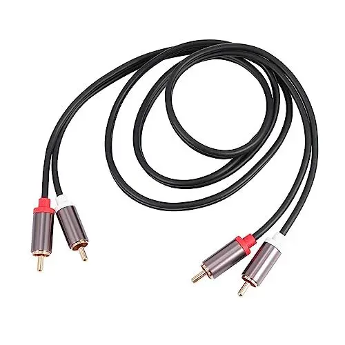 Produktbild: Yardenfun Lautsprecherkabel Mit 2 Steckern Auf 2 1 Meter Adapter Für Heimkino Hi-fi-sound Vergoldete