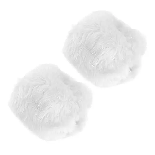 Produktbild: Yardenfun 1 Paar Faux Fur Armstulpen für Damen Winter Pulswärmer mit Elastischem Halt Kuschelig und Warm für Pullover und Jacken mit Plüschigem Kunstfell für Zusätzlichen Komfort