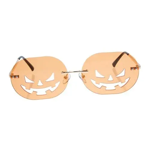 Produktbild: Yardenfun 1 Paar Rahmenlose Sonnenbrille in Hohler Kürbisform Retro-design Für Partys