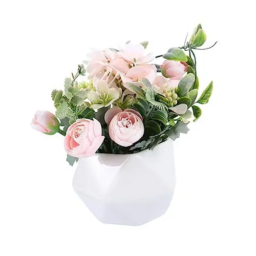 Produktbild: Yardenfun Realistische Simulierte Hortensie Bonsai Keramik Topf Blumendekoration