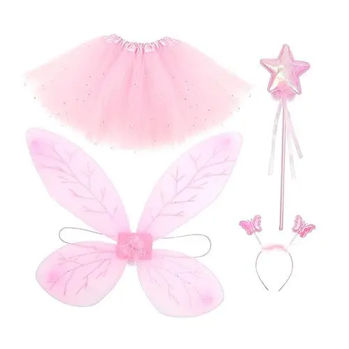 Produktbild: Yardenfun Feenkostüm-set Für Mädchen Prinzessinnenkleid Haarband Flügel Und Feenspielzeug Für Mädchen