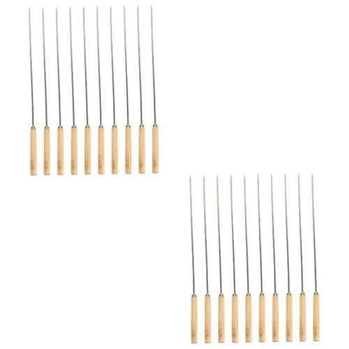 Produktbild: Yardenfun 20 Stk Flat Tie Grillzange schaschlikspieße outdoor grill barbecue utensils grillring Spieß zum Grillen Bratstäbchen grillspieße Spieß für Grill Spieß-Sticks Rostfreier Stahl