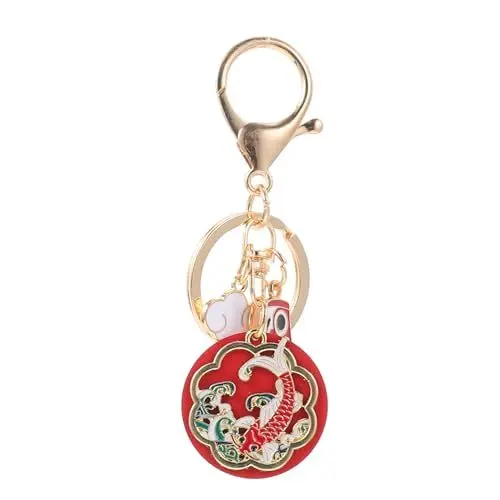 Produktbild: Yardenfun 2St Glückliche Koi-Karpfen-Verzierung Auto schlüsselanhänger car Keychain Wohlstand Schlüsselanhänger glücklicher Schlüsselanhänger kreativer Schlüsselanhänger Legierung rot