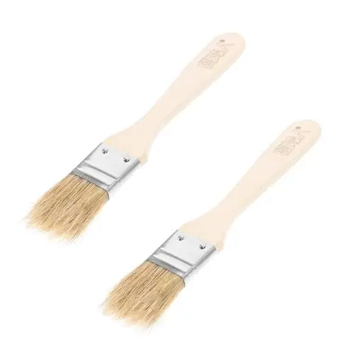 Produktbild: Yardenfun 2 Stk Bürste zum Grillen küchenhelfee dry soon Holzgriff grillzubehör grillpinsel grill zubehör Bastelpinsel Backpinsel Grillbürste Schweinehaarbürste Hölzern