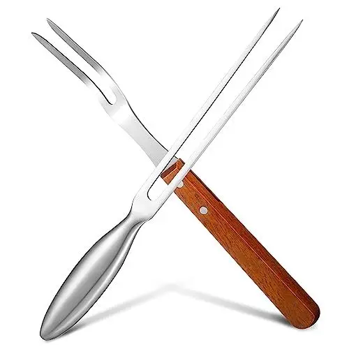 Produktbild: Yardenfun Robuste Grillgabeln Aus Edelstahl Mit Holzgriff Zum Grillen Im Freien