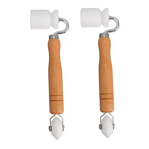 Produktbild: Yardenfun 2st Rollenrolle Weicher Nahtroller Quiltwalze Pm-walze Schalldämpfende Rolle Spülsieb Für Küchenspüle Tapetenkleister-entferner Handdruckrolle Multifunktionswerkzeug Gehhilfe Holz