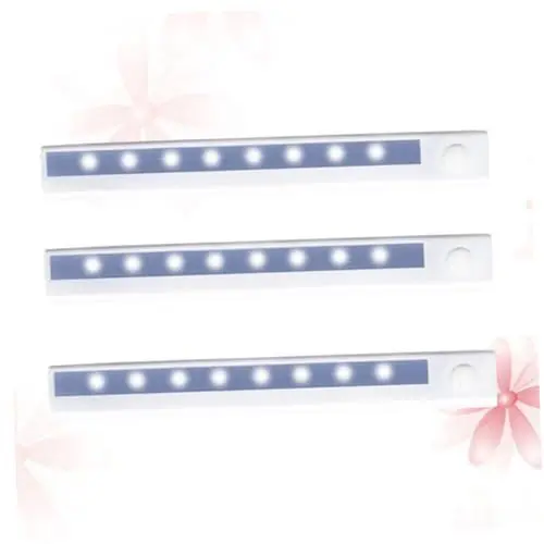 Produktbild: Yardenfun 3St led sensor light led sensorleuchte Kleiderschranklampe küchenlampe küchenschrank licht LED-Intelligenzstreifen-Sensorlicht Handfeger Kabinett Licht Infrarotlicht Weiß