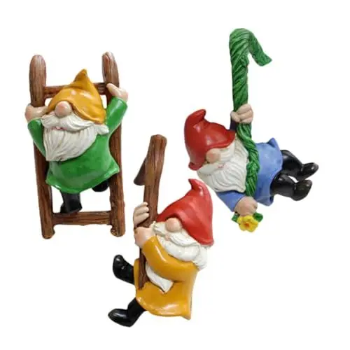 Produktbild: Yardenfun GNOME Garten Ornamente Set 3 Stücke Harz Figurine Dekorative Hängende Ornamente Garten Outdoor Landschaft