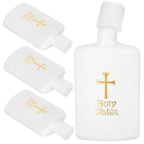 Produktbild: Yardenfun Dekorative Weihwasserflaschen Aus Kunststoff 4 Stück Leere Flaschen Für Religiöse Zwecke Für Hochzeiten Und Taufen