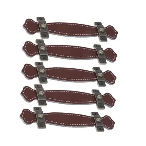 Produktbild: Yardenfun Elegante 5pc Leder Schublade Zieht Schrank Knöpfe Rot 96 Loch Fitment