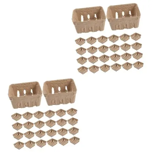 Produktbild: Yardenfun 2 Sets Obstaufbewahrungsbehälter Beerenkörbe Für Obst Und Gemüse Papierzellstoff Obstbehälter Stilvolles Gemüsetablett 30 Stück * 2