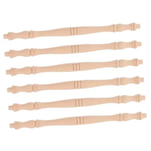 Produktbild: Yardenfun 6St Weinschrank aus Holzschnitzerei Dekorative Holzspindeln Holzdekoration holzgeländer holzmöbel Holzverzierung Spindeln für Innentreppen Holzspindeln für Bastelarbeiten Khaki