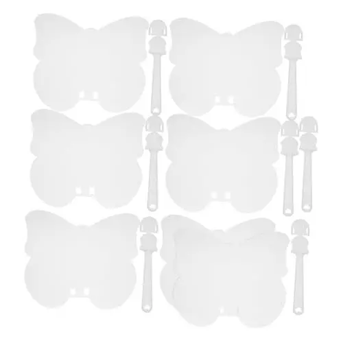 Produktbild: Yardenfun Handfächer 8 Stück Transparente Graffiti-fächer Blanker Bastelfächer Aus Kunststoff Für Projekte