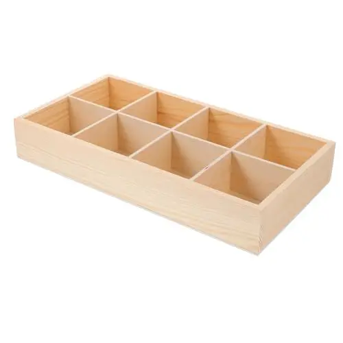 Produktbild: Yardenfun 8 Fach Hause Pflanzer Tablett Lagerung Box Holz Pflanzer Tablett Pflanzer Lagerung Platte Leicht Zu Reinigen