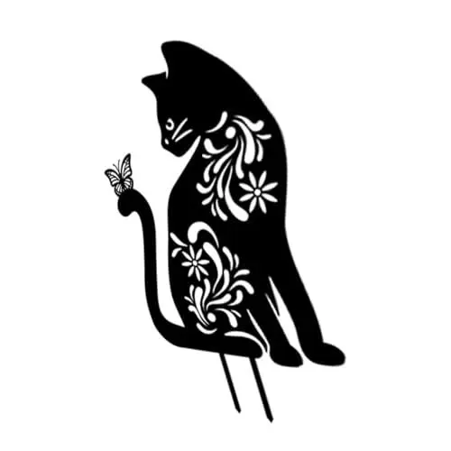 Produktbild: Yardenfun Garten Katze Statue Stake Outdoor Dekorative Tier Stake Katze Yard Zeichen Ornament