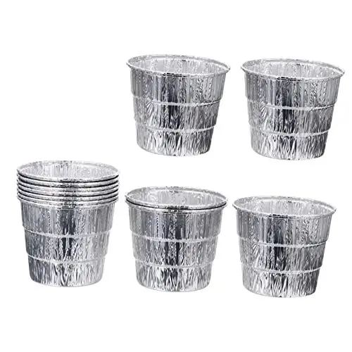Produktbild: Yardenfun Gartenbedarf 12 Stück Für Den Außenbereich Mini-Eimer Outdoor-Zubehör -Tropfeimer-Auskleidung Pelletgrills Foliengrill-Auskleidung Eimer Desktop-Zubehör