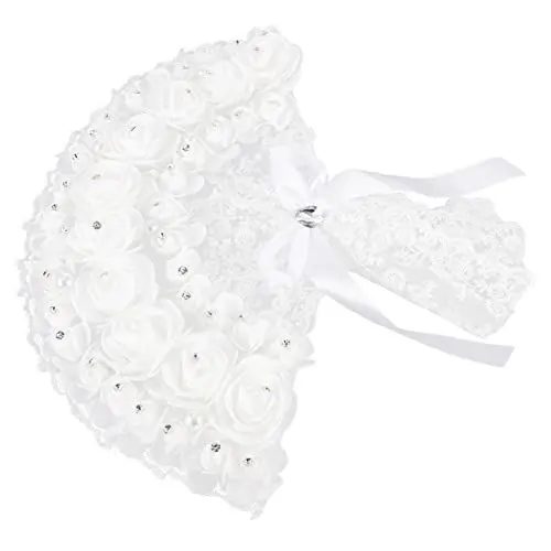 Produktbild: Yardenfun Hochzeitshandfächer Hochzeitsbrautfächer Damenleistungsfächer Dekorativer Brautfächer Partyfächer Dekoration Wandbehangfächer Festivalfächer Dekor Hochzeitsfächer