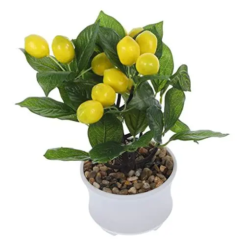 Produktbild: Yardenfun Realistischer Künstlicher Zitronen-Bonsai Lebensechter Zitronenbaum Für Die Heimdekoration