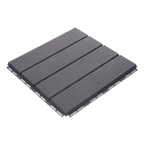 Produktbild: Yardenfun Kunststoff-Teppich für den Außenbereich ineinandergreifende Terrassenfliesen wasserdicht für Terrassenboden grau rutschfest leicht zu reinigen