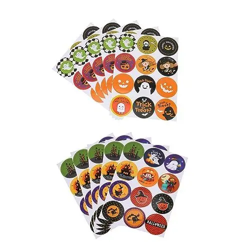 Produktbild: Yardwe 10 Blatt Kürbisaufkleber für Halloween DIY Dekorationssticker für Partys Leicht Ablösbar Hochwertige Halloween Aufkleber für Kreative Bastelprojekte und Geschenkverpackungen