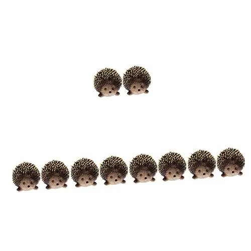 Produktbild: Yardwe 10 STK Igel-Statue Spielzeug Weihnachtsdeko Mikrolandschaft Igel Winziger Igelschmuck Igel Figur Kleine Igeldekoration Gartenschmuck Bonsai-Igel Plastik Kind Statuette Karikatur