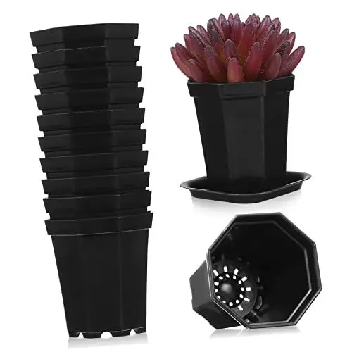 Produktbild: Yardwe 10 Set Blumentopf-Pflanzgefäße Für Zimmerpflanzen Blumentöpfe Outdoor-Pflanzgefäße Für Innenbereich Kindergarten-Pflanztopf Pflanztöpfe Mit Untersetzern Pflanzenbehälter