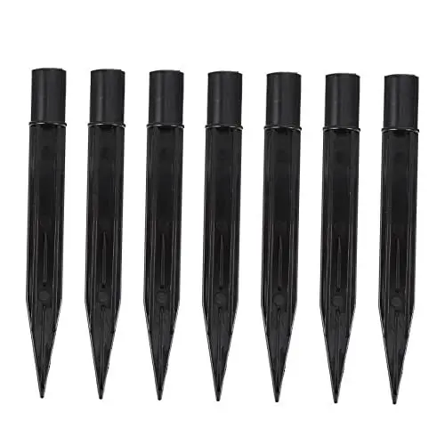 Produktbild: Yardwe 10 Stücke Solar Verstärkte Vorgarten Lampen Pfähle Ablassen Bodenstütze Candy Design Schwarz Kunststoff Spitzenstock Beleuchtung Außen Landschaft Lampe Zubehör Lichter Garten