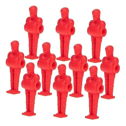 Produktbild: Yardwe 10st Tischfußballspieler Mini Verzierungen Für Fußballspieler Kickertisch Tischkicker Spieler Fußball Ersatzteile Airhockeytisch Für Erwachsene Fußballmaschine Rot Abs Austauschbar