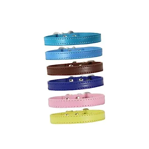 Produktbild: Yardwe 12St Haustier Hundehalsband verscho tatsächl Hunde Halstuch hundekragen hundehalsbänder Funky klein Welpen Katzenhalsband Haustierzubehör PET-Pu-Kragen Bulldogge Leine