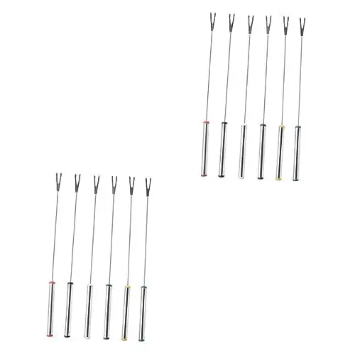 Produktbild: Yardwe 12 STK Grillgabeln für Party Outdoor Grill spieße Grillen für grillzubehör BBQ Accessories Barbecue Accessories Grillgabel aus Edelstahl Gabeln aus Edelstahl Gabeln zum Grillen