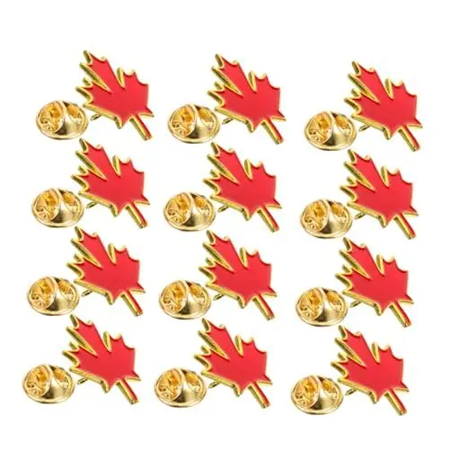 Produktbild: Yardwe 12 Stück Ahornblatt Brosche Goldene Kleidung Erntedankfest Frau Blätter Retro Boutonniere Süße Brosche Für Strickjacken Party Herbst Broschen Pullover Brosche Mantel